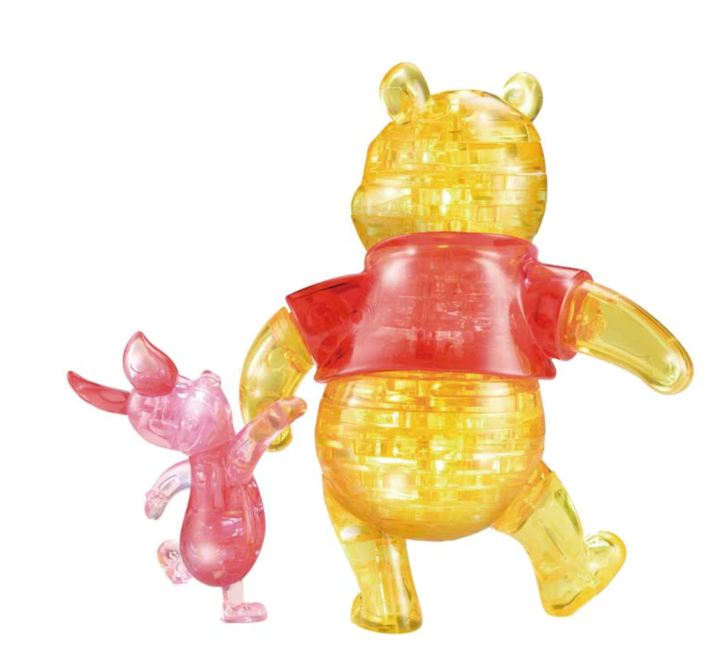 Crystal Puzzle Winnie the Pooh 水晶立體拼圖 - 彩色小熊維尼和小豬