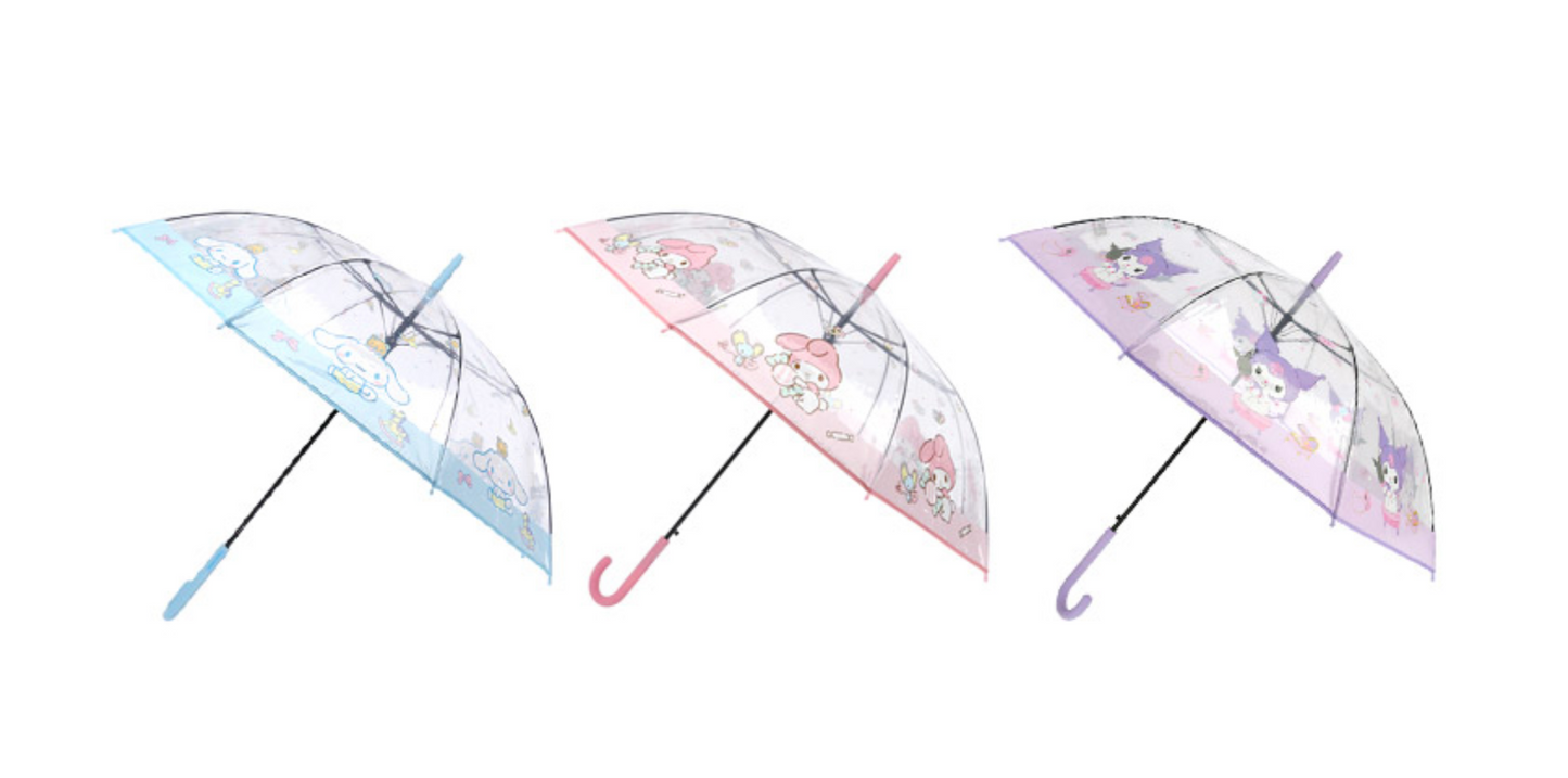 Sanrio 透明周界圖案 60cm 長遮/雨傘