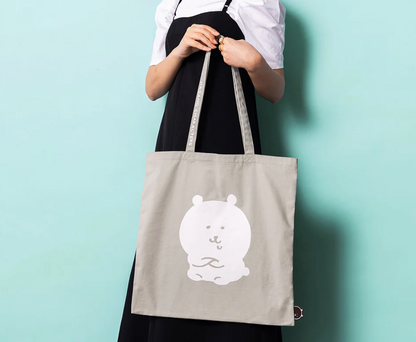 Nagano 自嘲熊白熊&八哥灰色手提袋Tote Bag